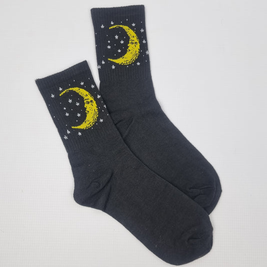 Moon and Stars Crew Socks