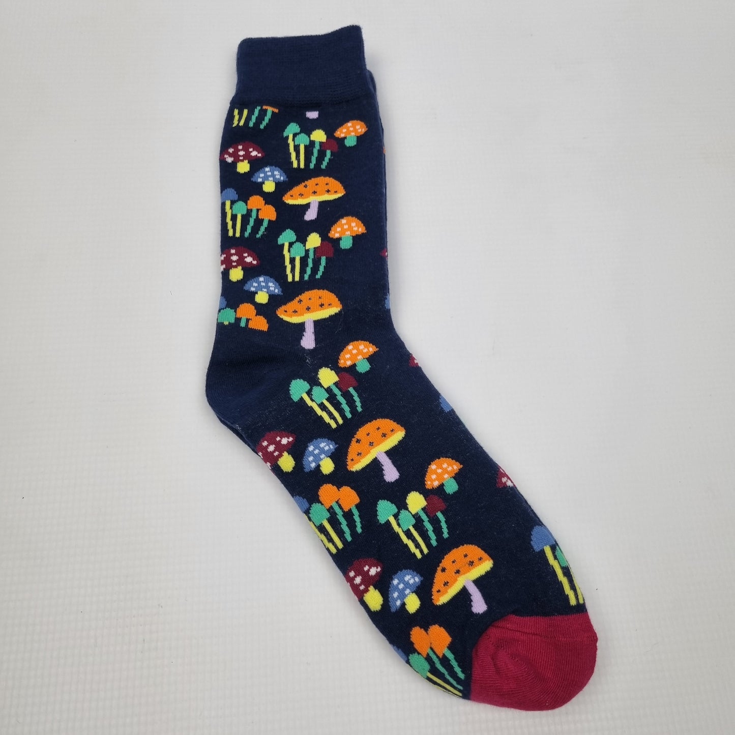 Mushroom Print Crew Socks