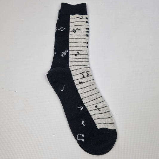 Piano Keys Crew Socks