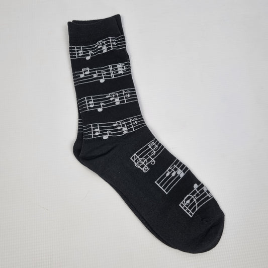 Music Notes Crew Socks