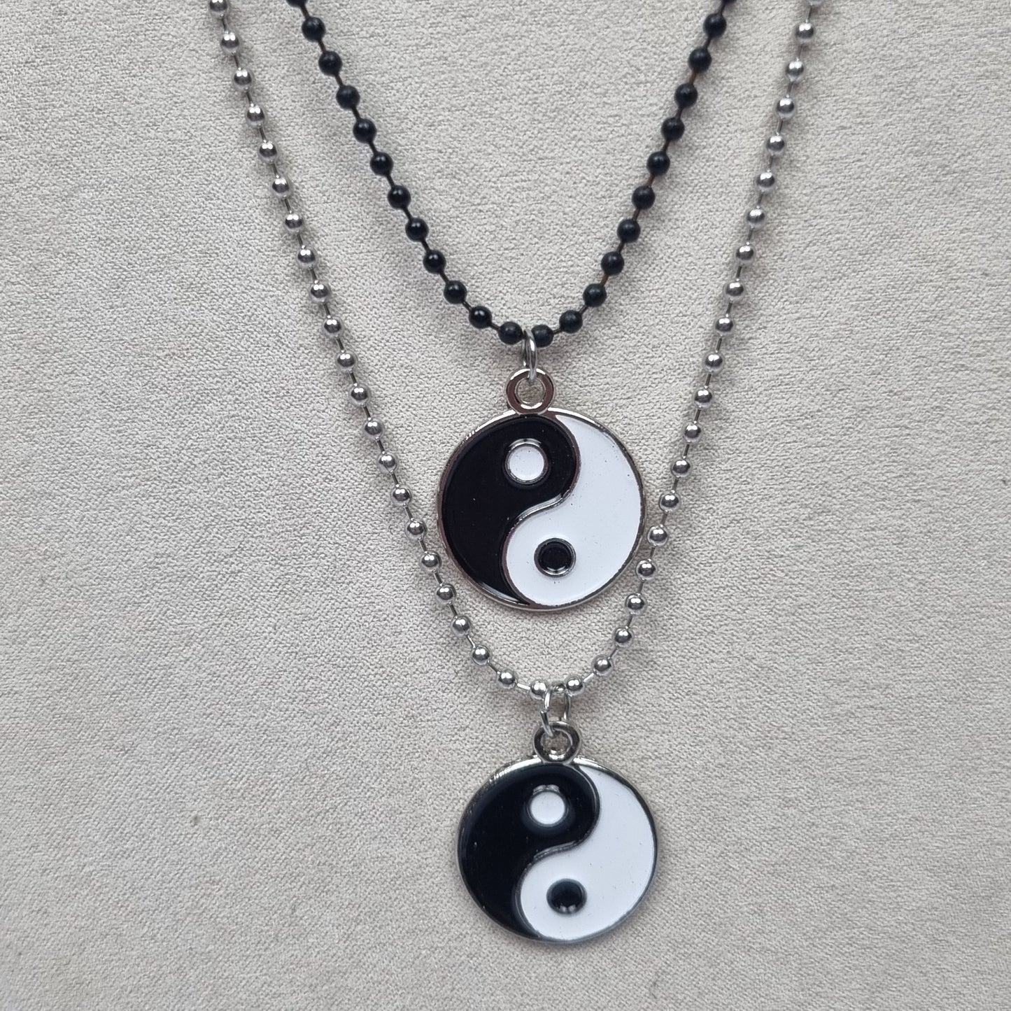 Traditional Yin Yang Couples Necklace on Stainless Steel