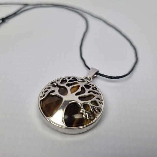 Tiger's Eye Tree of Life Necklace