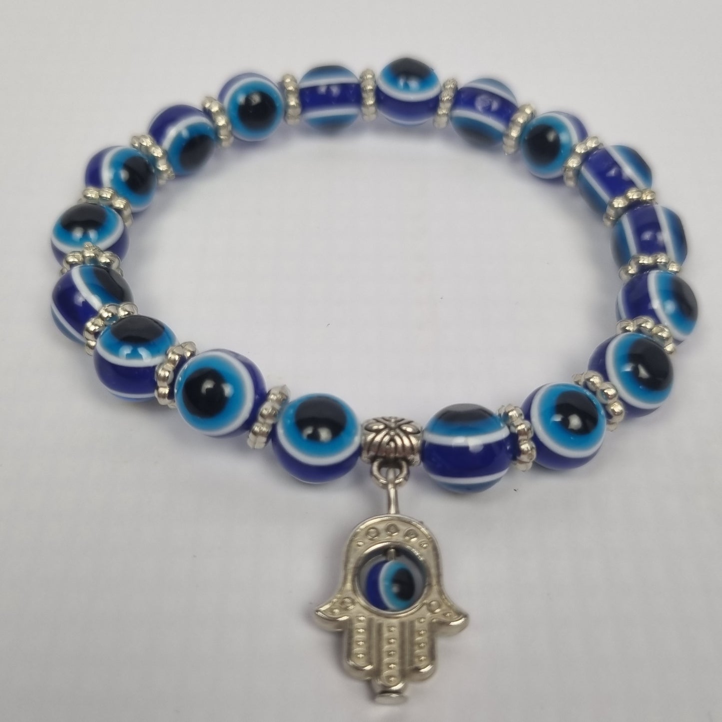 Guardian Eye Hamsa Charm Blue Bracelet