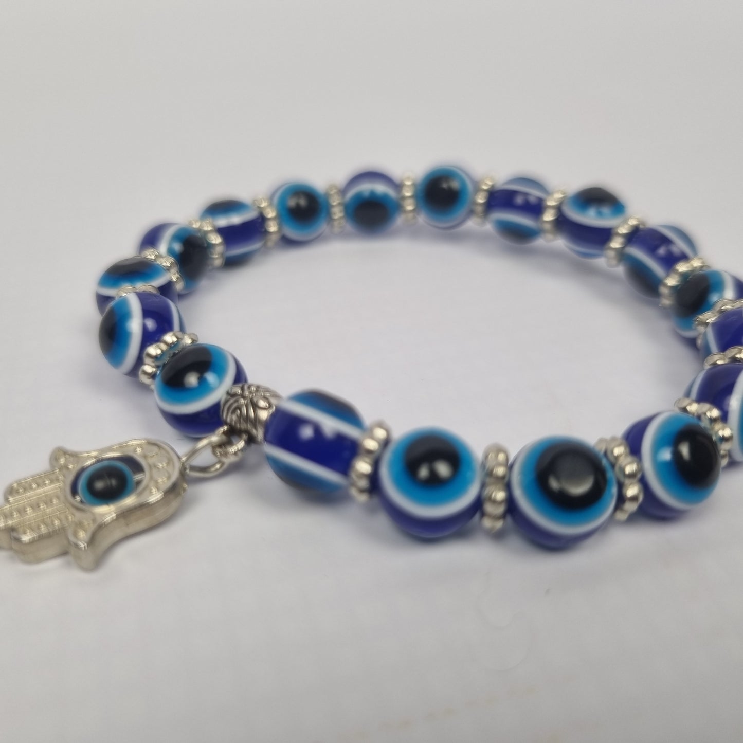 Guardian Eye Hamsa Charm Blue Bracelet