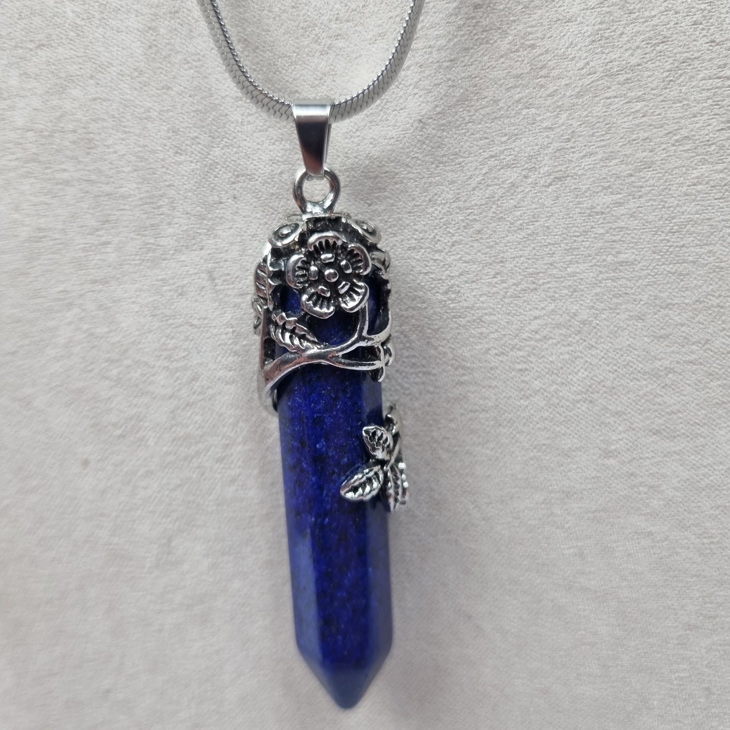 Lapis Lazuli Pendant on Snake Chain