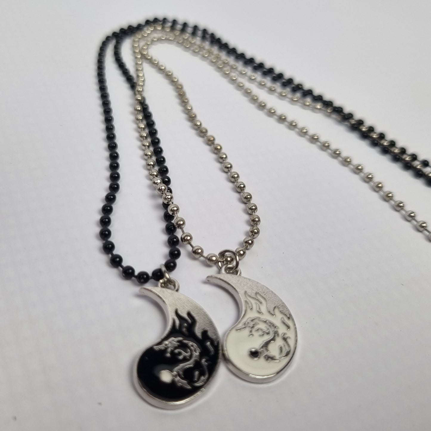 Small Yin Yang Winged Couples Necklace