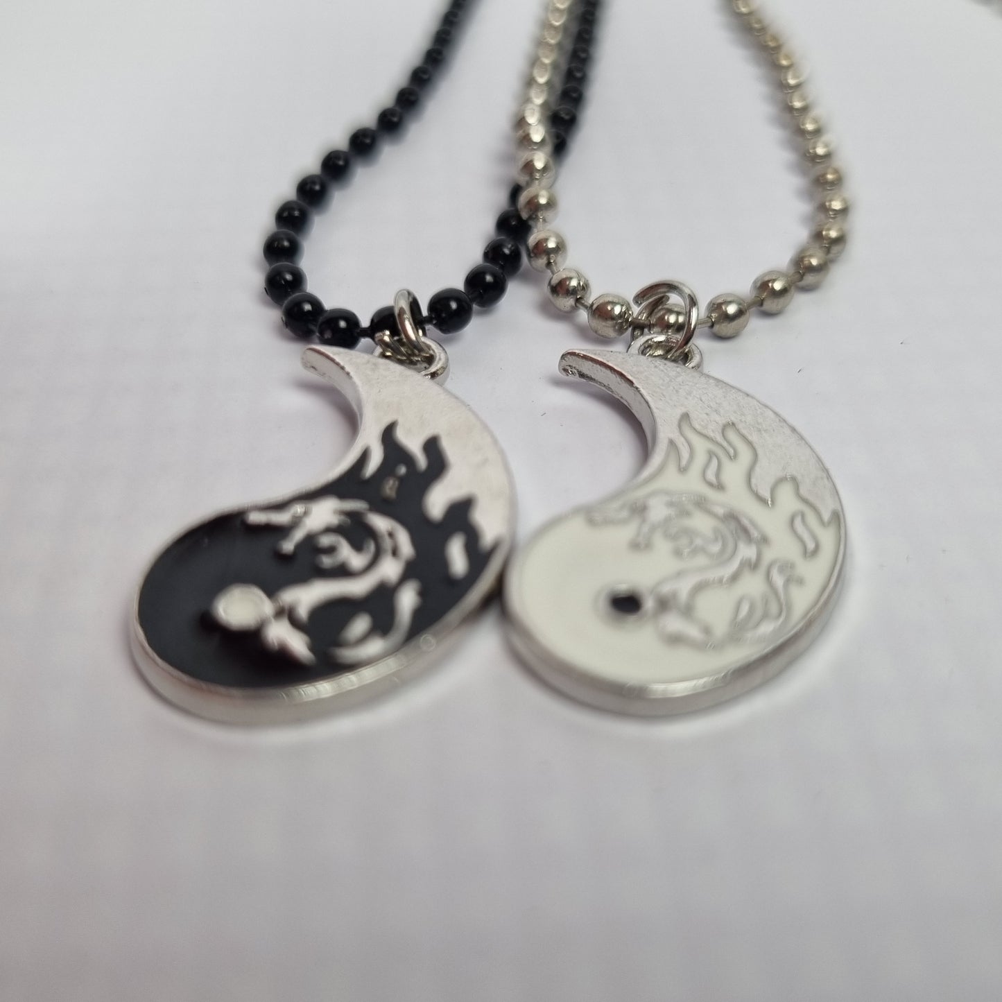 Small Yin Yang Winged Couples Necklace