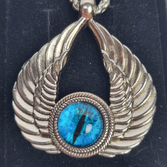 Blue Isis Winged Pendant