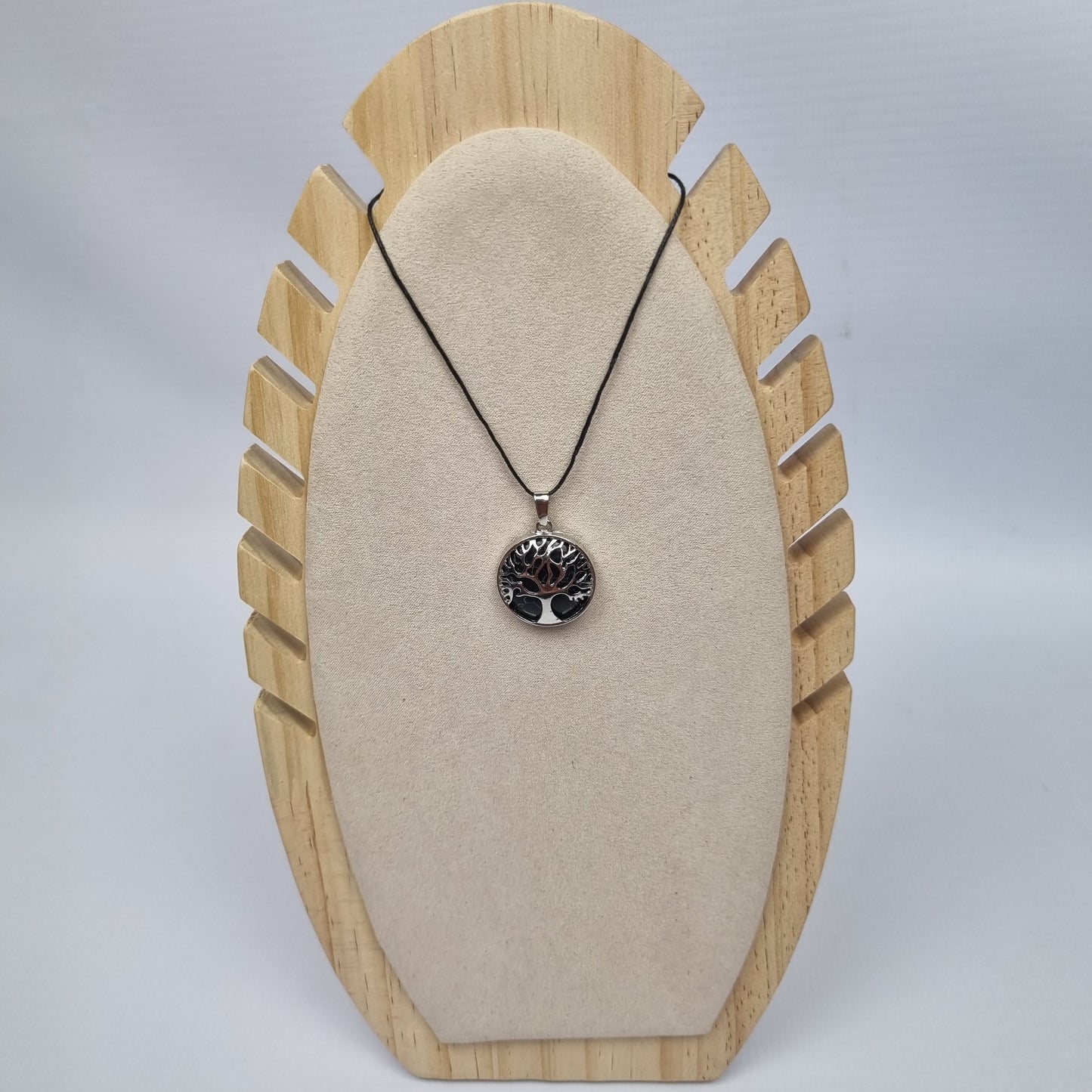 Obsidian Tree of Life Pendant Necklace