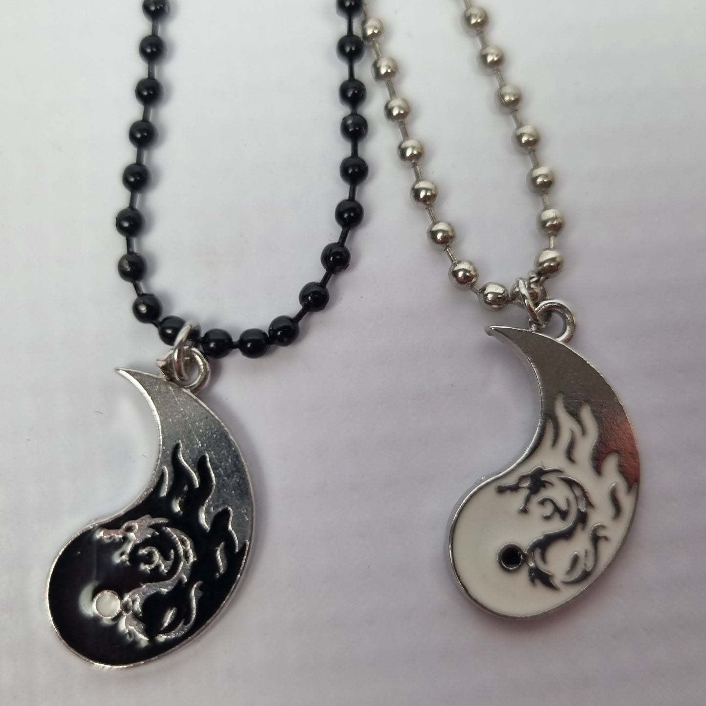 Small Yin Yang Winged Couples Necklace