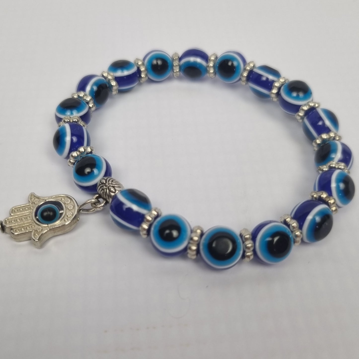 Guardian Eye Hamsa Charm Blue Bracelet